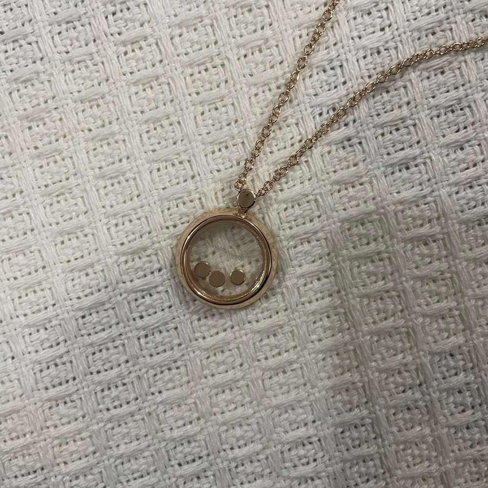 Chopard Rose Gold Circular Diamond-Accented Pendant Necklace - Picture 7 of 11